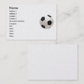 Carte de visite de balle de football (Devant / Derrière)