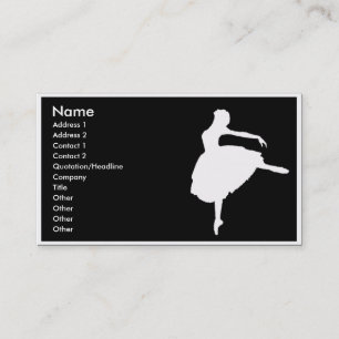 carte de visite de ballerine -