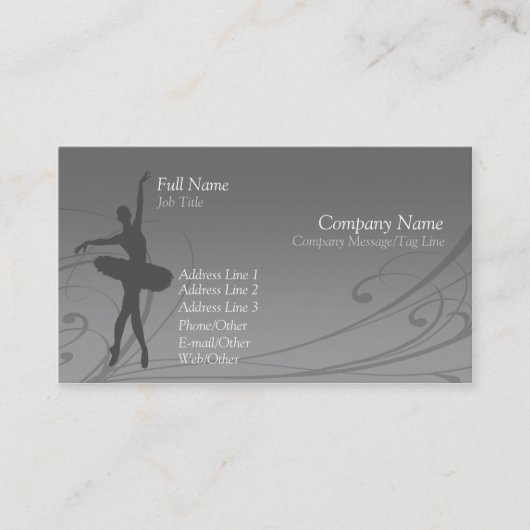 Carte de visite de ballet (Devant)