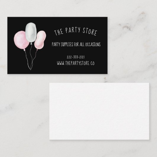 Carte de visite de ballets de la fête de Whimsical (Devant / Derrière)