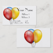 Carte de visite de ballon (Devant / Derrière)