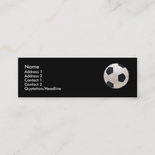Carte de visite de ballon de football (Devant)