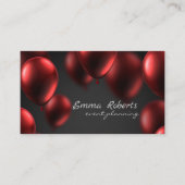 Carte de visite de ballons brillants rouges (Devant)