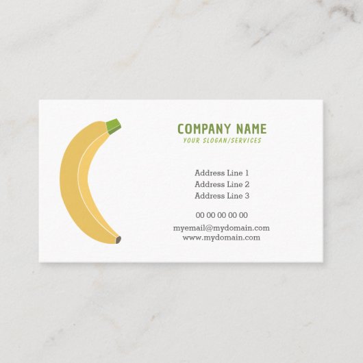 Carte de visite de banane (Devant)