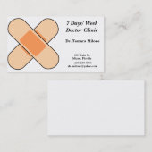 Carte de visite de bandage (Devant / Derrière)