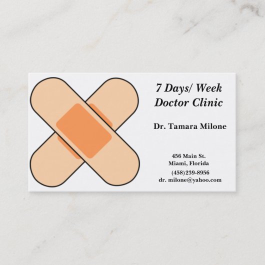 Carte de visite de bandage (Devant)