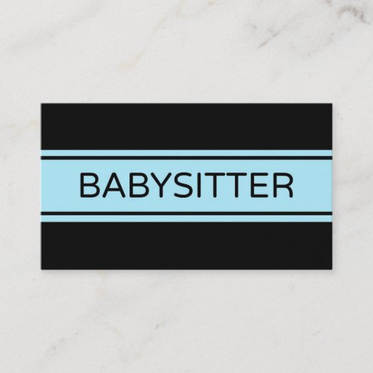 Carte de visite de bande Babysitter (Devant)