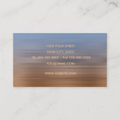 Carte de visite de bande bleu et cuivre (Dos)