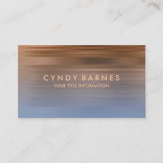 Carte de visite de bande bleu et cuivre (Devant)