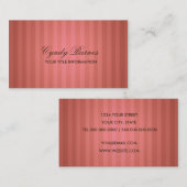 Carte de visite de bande de corail (Devant / Derrière)