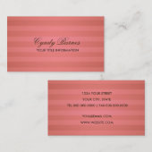 Carte de visite de bande de corail (Devant / Derrière)