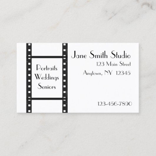 Carte de visite de bande de film (Devant)