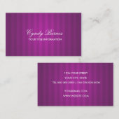 Carte de visite de bande de framboise (Devant / Derrière)