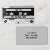 Carte de visite de bande de la cassette audio (Devant / Derrière)