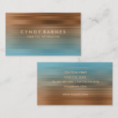 Carte de visite de bande de turquoise et de cuivre (Devant / Derrière)