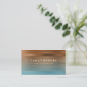 Carte de visite de bande de turquoise et de cuivre (Debout devant)