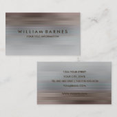 Carte de visite de bande gris bleu Mocha (Devant / Derrière)