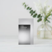 Carte de visite de bande gris vertical professionn (Debout devant)
