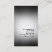 Carte de visite de bande gris vertical professionn (Dos)