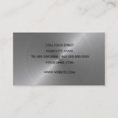 Carte de visite de bande marine et argent (Dos)