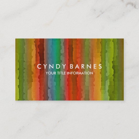 Carte de visite de bande multicolore (Devant)