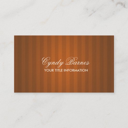 Carte de visite de bande orange brûlé (Devant)