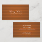 Carte de visite de bande orange brûlé (Devant / Derrière)