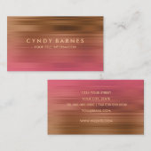 Carte de visite de bande rose et cuivre (Devant / Derrière)