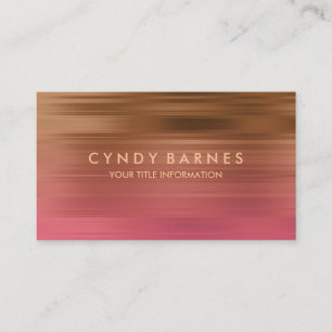 Carte de visite de bande rose et cuivre