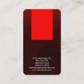 Carte de visite de bande rouge Brown arrondi coin (Dos)