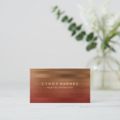 Carte de visite de bande rouge et cuivre (Debout devant)