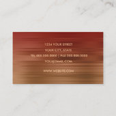 Carte de visite de bande rouge et cuivre (Dos)