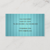 Carte de visite de bande turquoise (Dos)