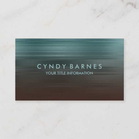 Carte de visite de bande turquoise et Brown (Devant)