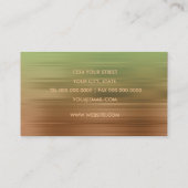 Carte de visite de bande vert et cuivre (Dos)