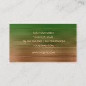 Carte de visite de bande vert et cuivre (Dos)