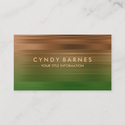 Carte de visite de bande vert et cuivre (Devant)