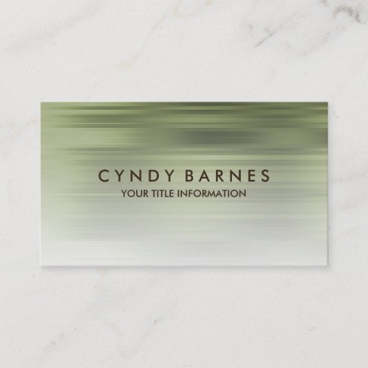 Carte de visite de bande verte (Devant)