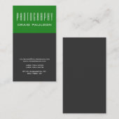 Carte de visite de bande verte de la forêt de gris (Devant / Derrière)