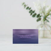 Carte de visite de bande violet et marine (Debout devant)