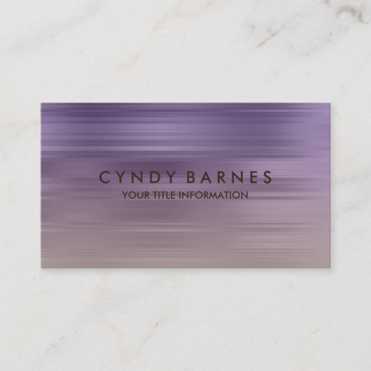 Carte de visite de bande violet et taupe (Devant)