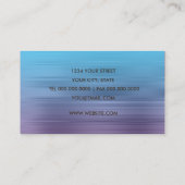 Carte de visite de bande violet et turquoise (Dos)