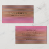 Carte de visite de bande violet rose orange (Devant / Derrière)