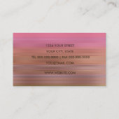Carte de visite de bande violet rose orange (Dos)