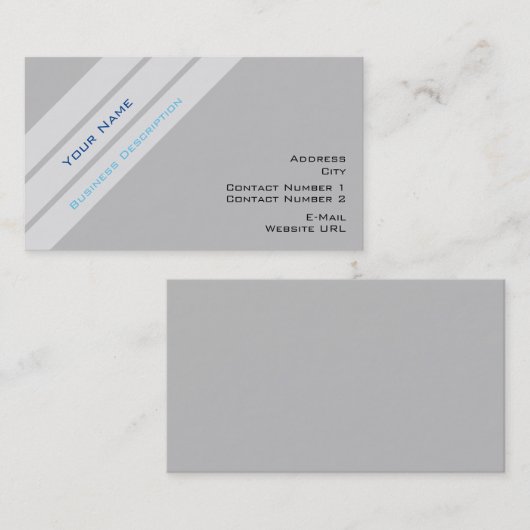 Carte de visite de bandes (Devant / Derrière)