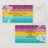 Carte de visite de bandes colorées (Devant / Derrière)