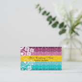 Carte de visite de bandes colorées (Debout devant)