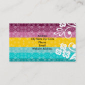 Carte de visite de bandes colorées (Dos)