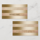 Carte de visite de bandes d'huile d'or moderne (Devant / Derrière)