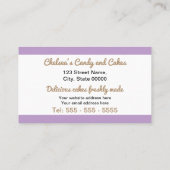 Carte de visite de bandes violettes (Dos)